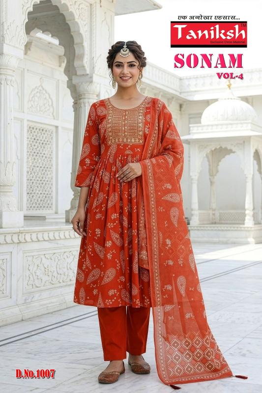 Taniksh sonam vol 4 anarkali style kurtis wholesale outlets